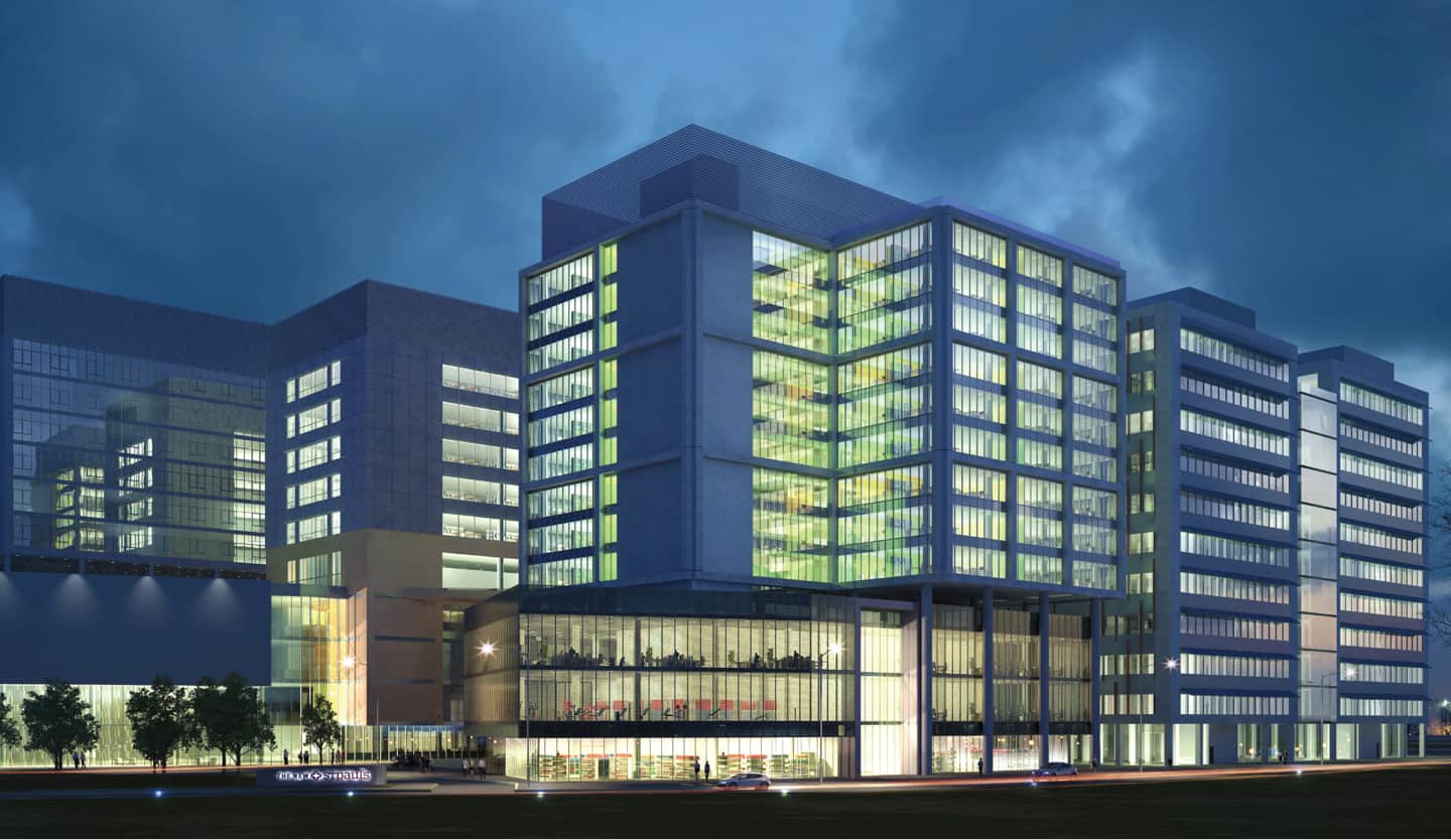 Image of Rendering of the Clinical Support & Research Centre at the new St. Paul's