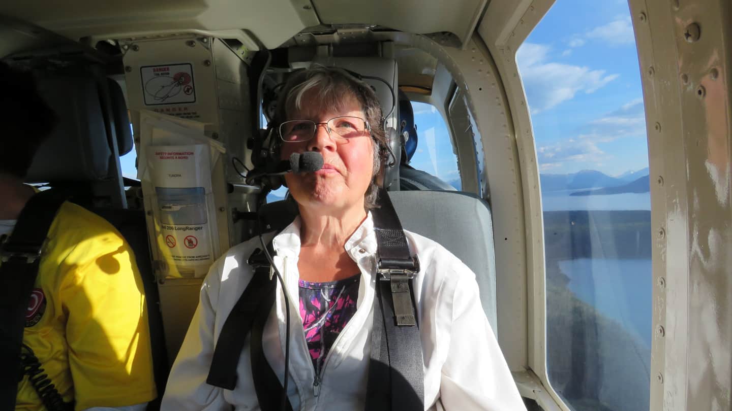 Image of Irma Oliver in a plane