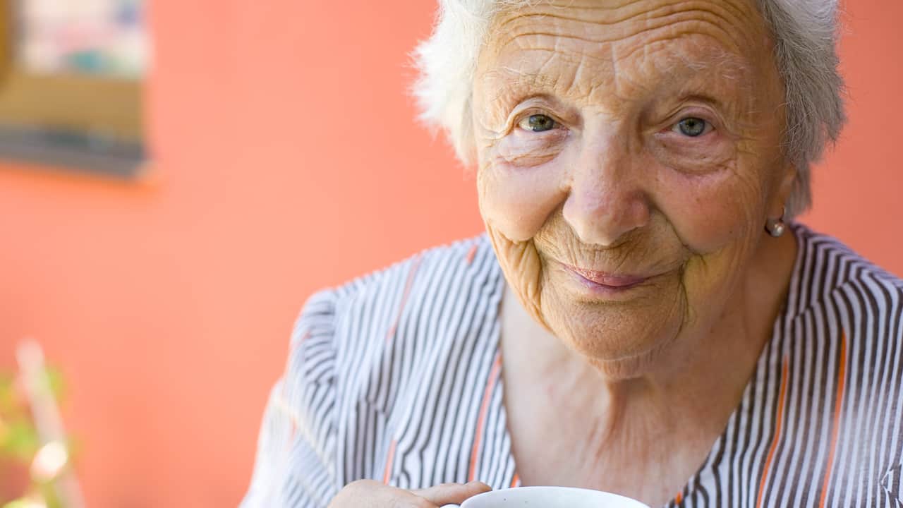 Image of Elderly woman with Tea