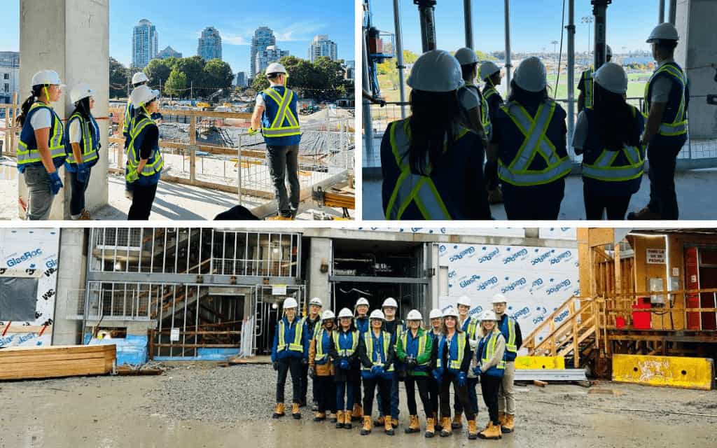 The Indigenous Wellness and Reconciliation team standing on the future site of the Traditional Medicine Garden at the new St. Paul's Hospital