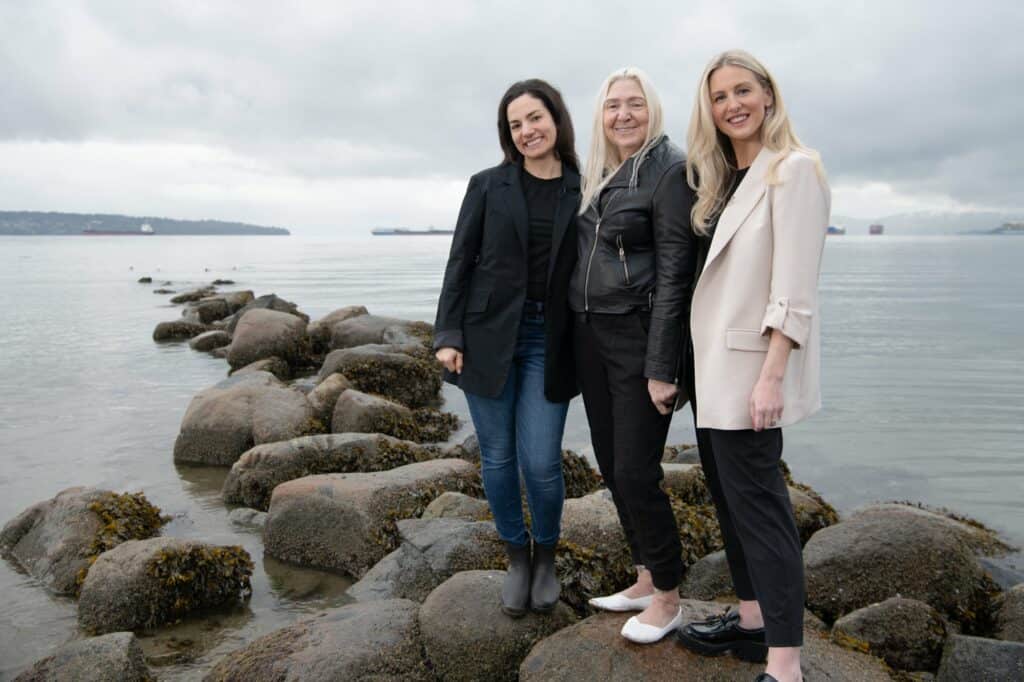 Dr. Geneviève Kerkerian, addiction medicine specialist, Road to Recovery, St. Paul’s Hospital, Karen Scott, peer support worker, Road to Recovery, St. Paul’s, and Dr. Brittany Dennis, clinical epidemiologist, general internist, addiction medicine specialist at Road to Recovery, St. Paul’s.