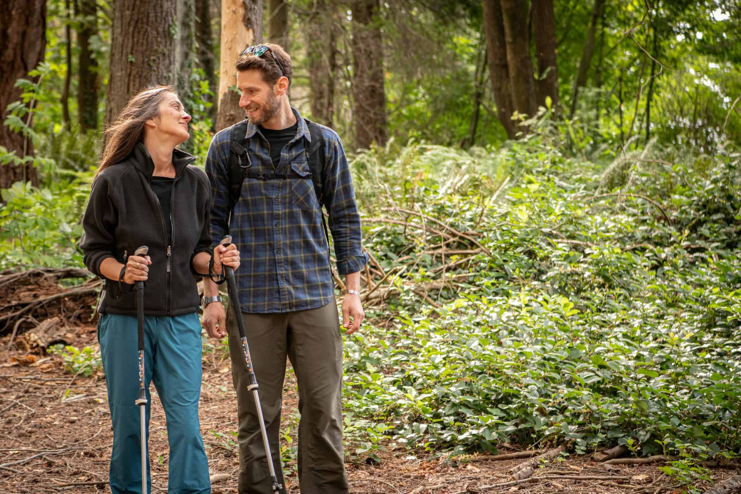 Matt and Karam enjoy walking in nature.