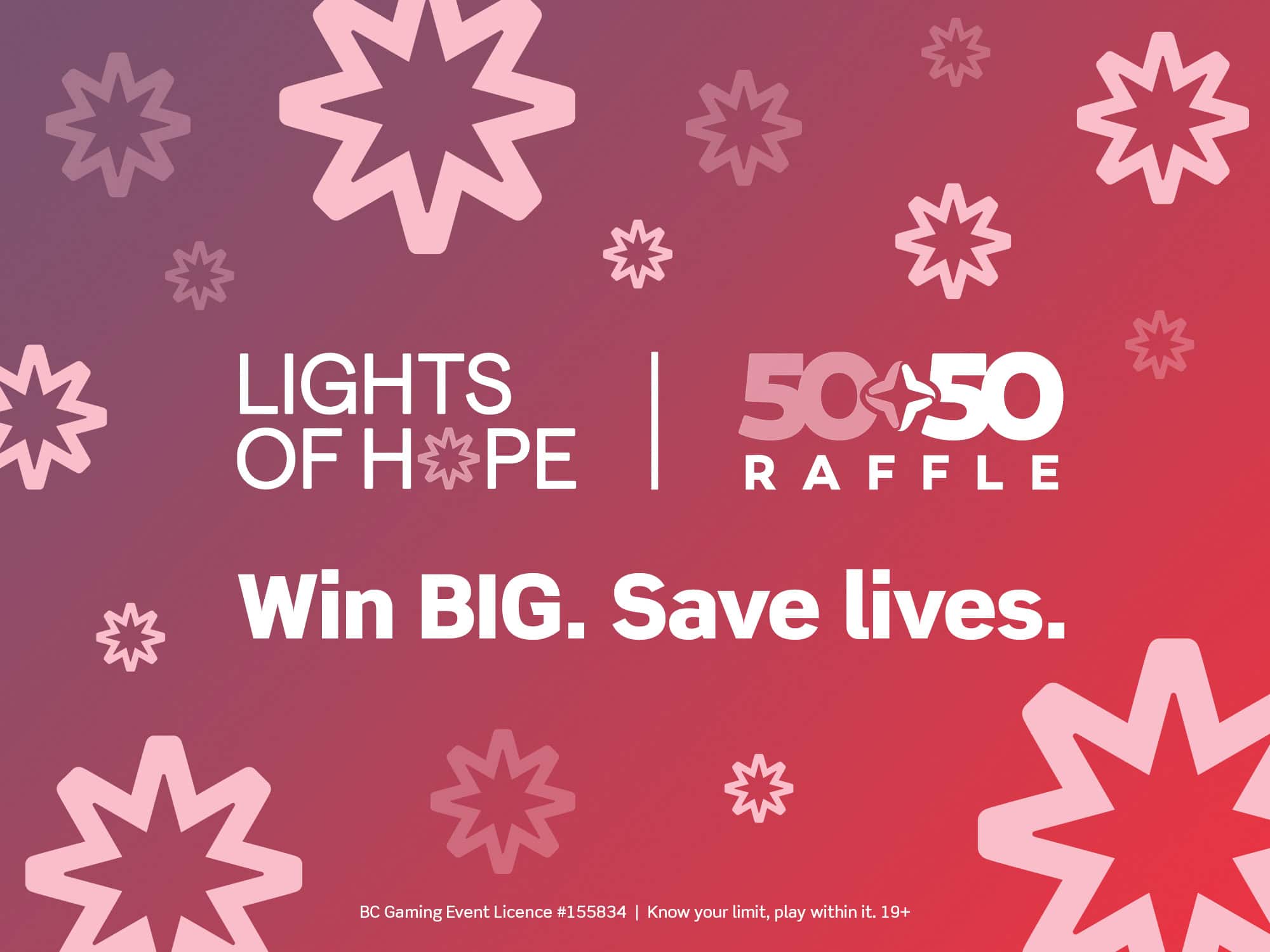 Lights of Hope 50/50 raffle branded graphic