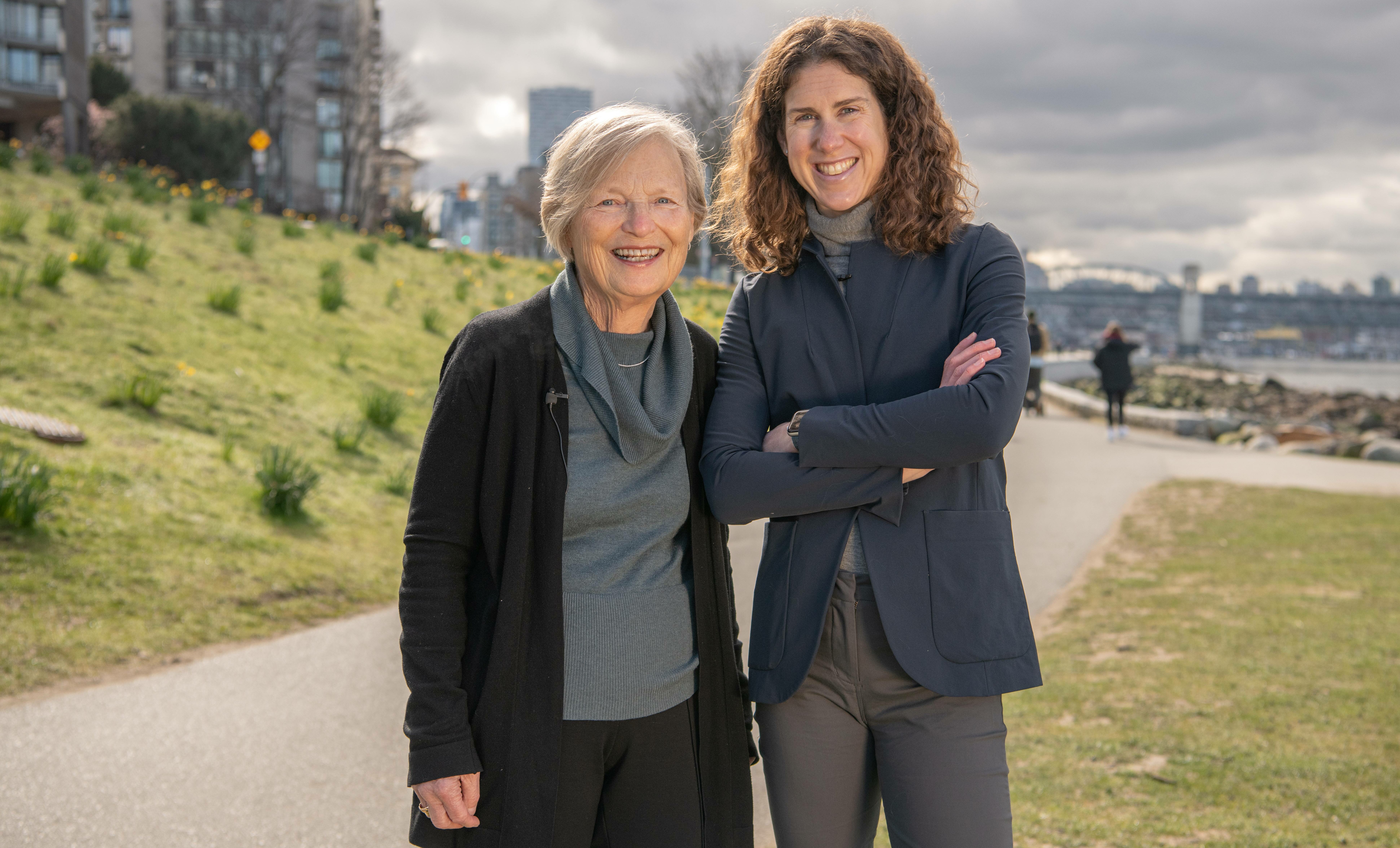 (L-R) Frances Dowdeswell, whose late husband, Ian, was a patient at St. Paul’s Hospital’s Geriatrics Clinic; and Dr. Martha Spencer, division head of Geriatric Medicine at Providence Health Care.