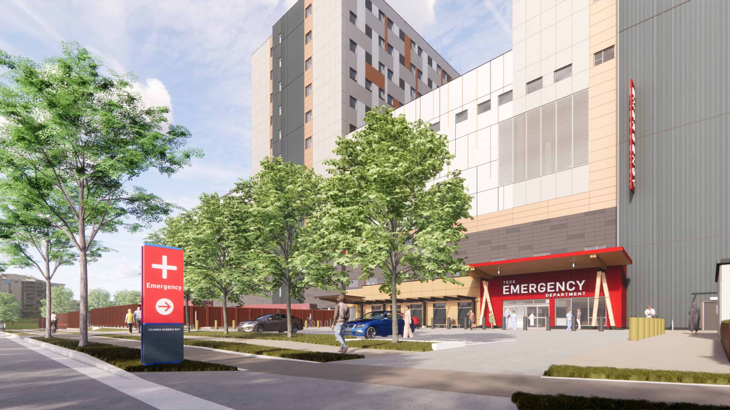 A render of the new Tech Emergency Department at St. Paul's Hospital.