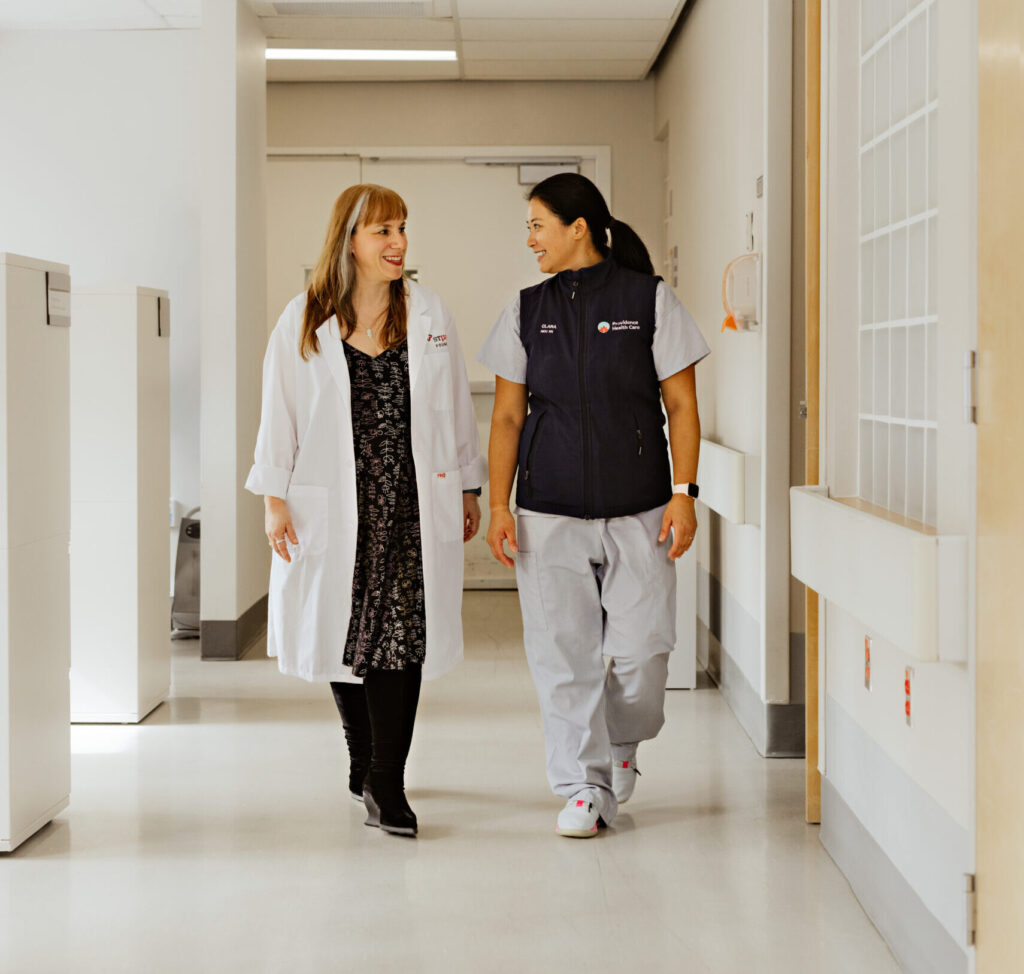 L-R: Dr. Wolfe and Clara Wong.