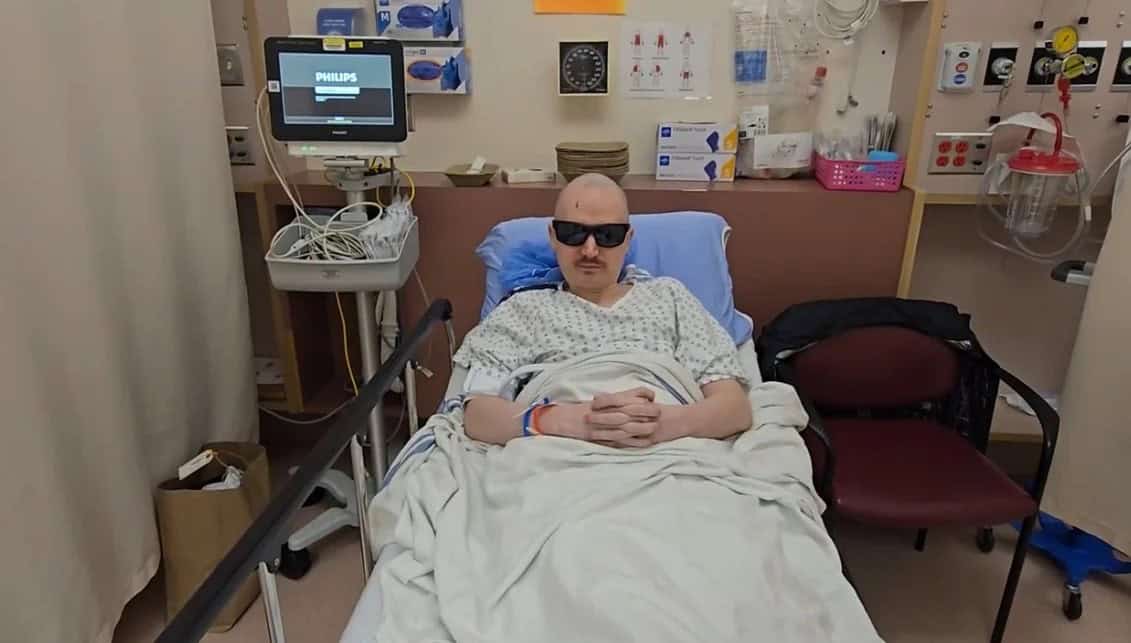 Brent Chapman gets ready for the second part of his surgery this past spring. Photo credit: Phil Chapman